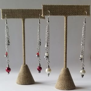 Handmade-PARTY GIRL CHAIN DROP EARRINGS
